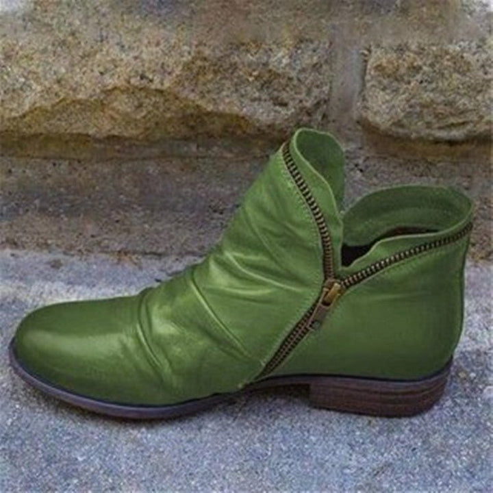 Evelyn™ | Bio-Leather Ankle Boots