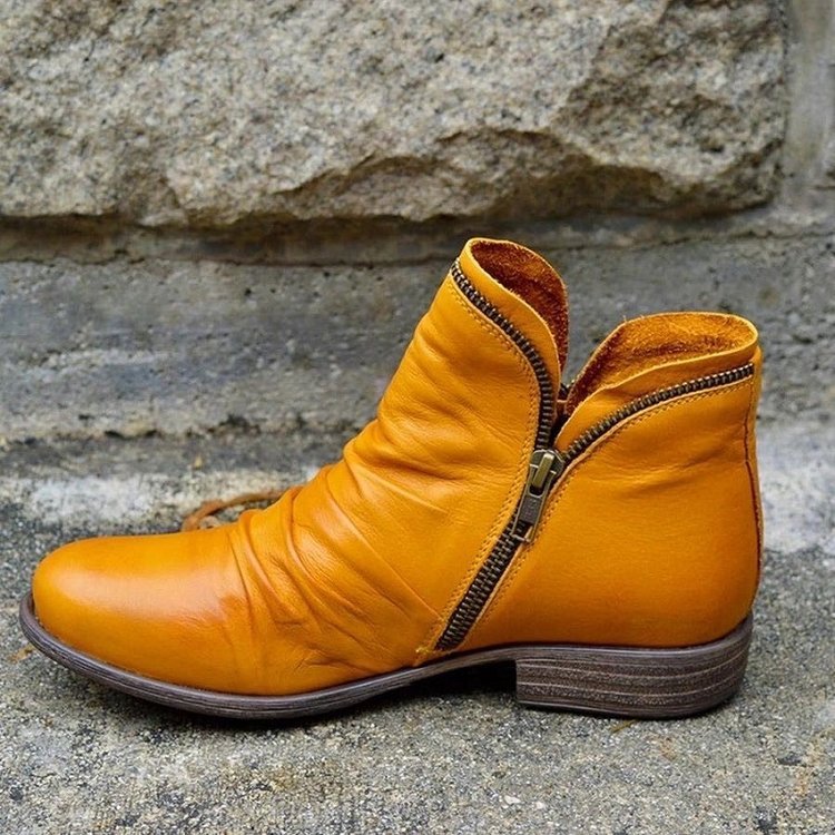 Evelyn™ | Bio-Leather Ankle Boots