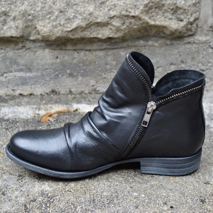 Evelyn™ | Bio-Leather Ankle Boots