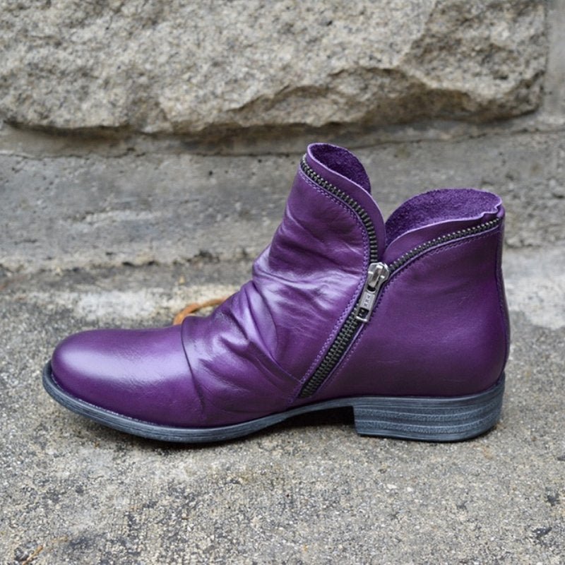 Evelyn™ | Bio-Leather Ankle Boots