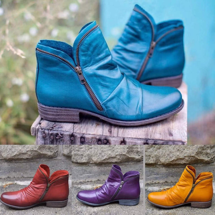 Evelyn™ | Bio-Leather Ankle Boots